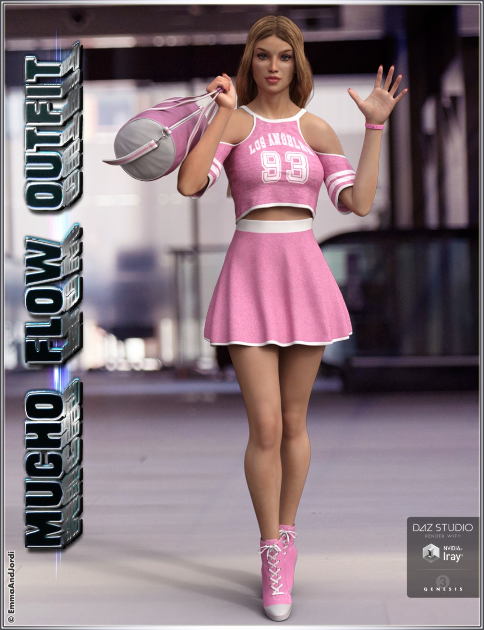 Mucho Flow Outfit and Accessories for Genesis 3 Female(s)_DAZ3D下载站