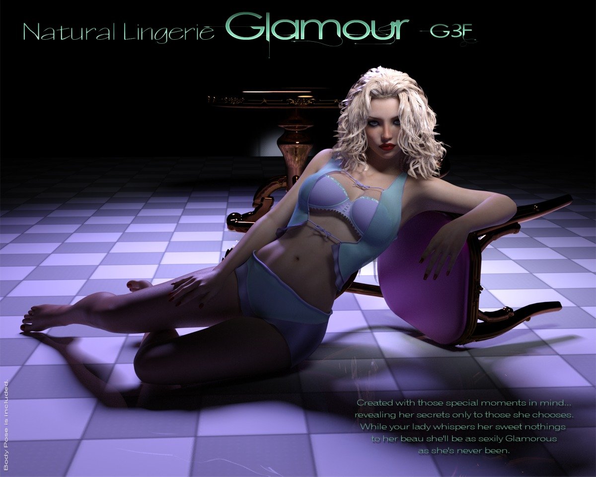 Natural Lingerie Glamour G3F_DAZ3D下载站