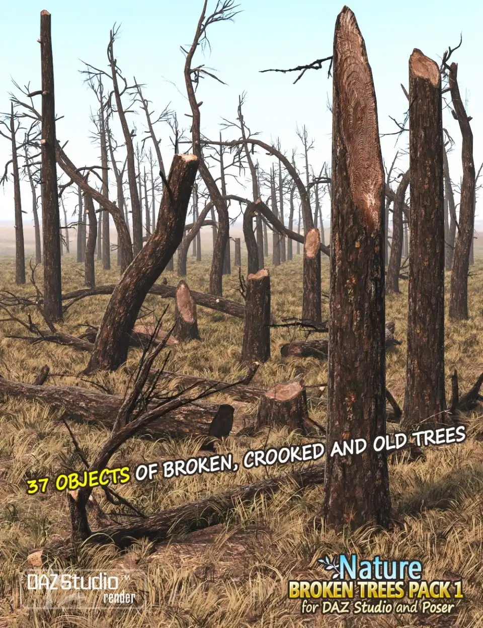 Nature – Broken Trees Pack 1_DAZ3DDL