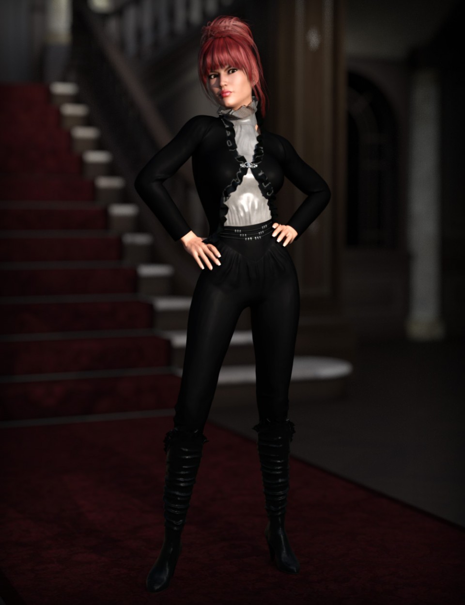 Obsidian Outfit for Genesis 3 Female(s)_DAZ3D下载站