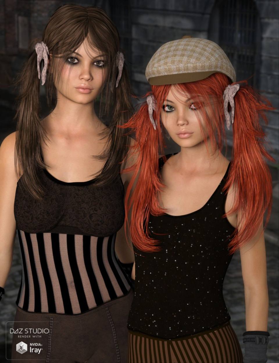 Octavia Hair for Genesis 3 Female(s) and Genesis 2 Female(s)_DAZ3D下载站