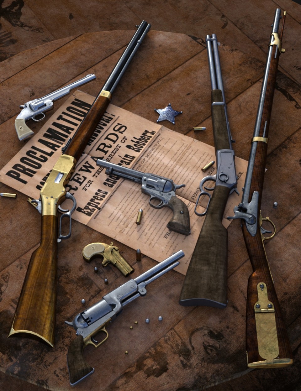 Old West Firearms Vol 3_DAZ3D下载站