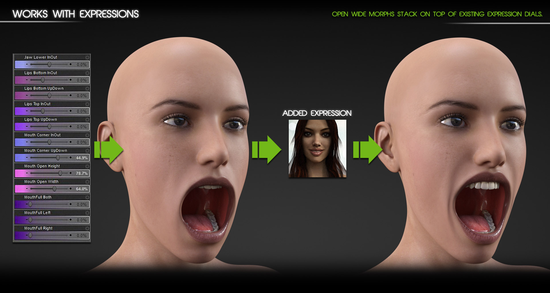 Open Wide For Genesis 3 Female(s) And Male(s)_DAZ3D下载站