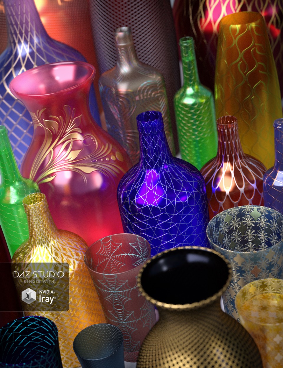 Ornate Glass Iray Shaders_DAZ3D下载站