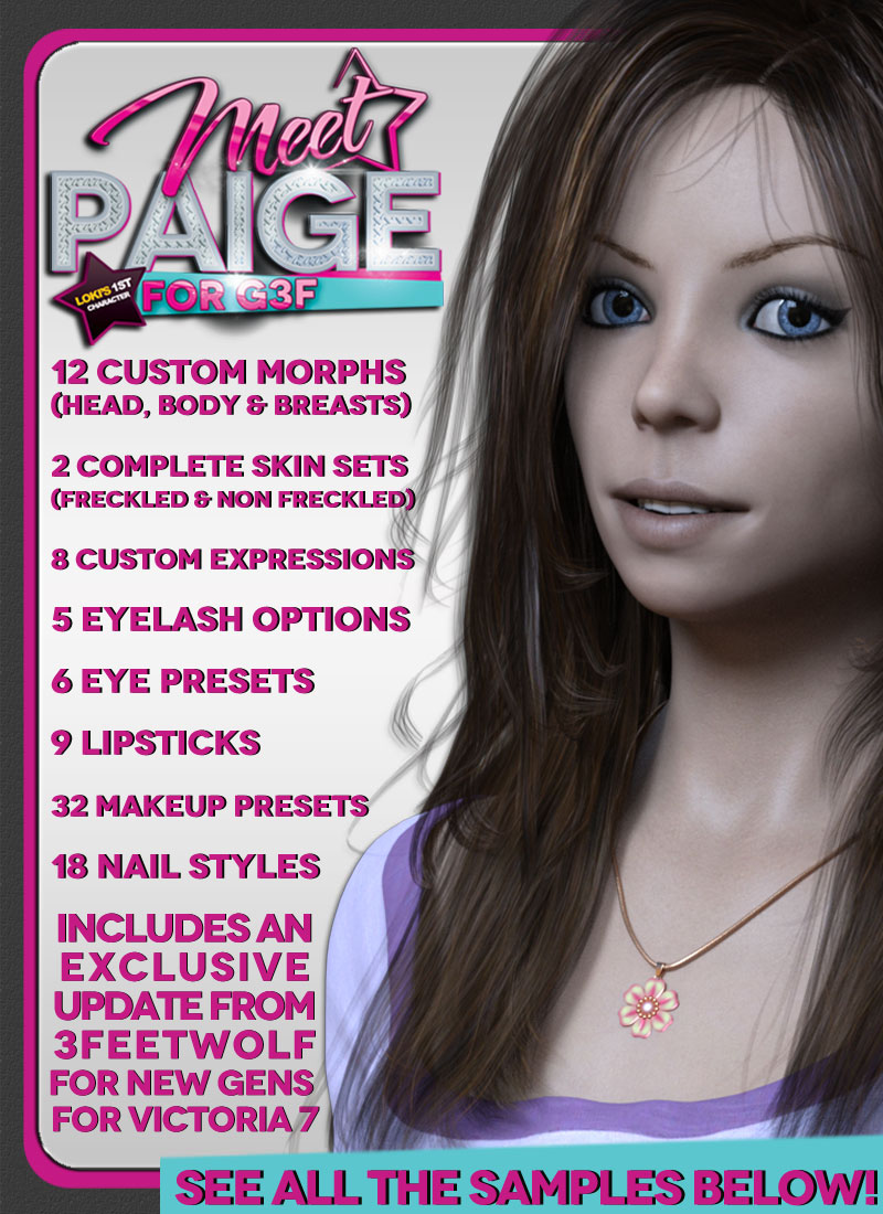 Paige For G3F_DAZ3D下载站