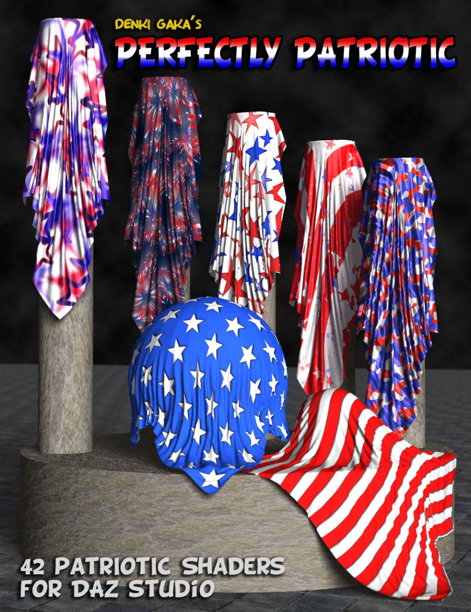 Perfectly Patriotic Cloth Shaders for DAZ Studio_DAZ3D下载站