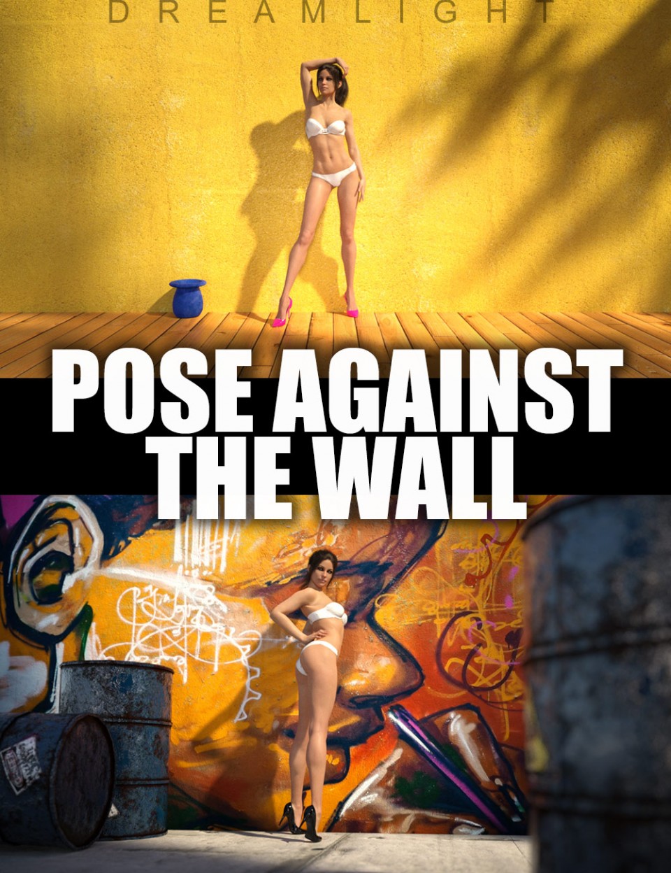 Pose Against the Wall_DAZ3D下载站
