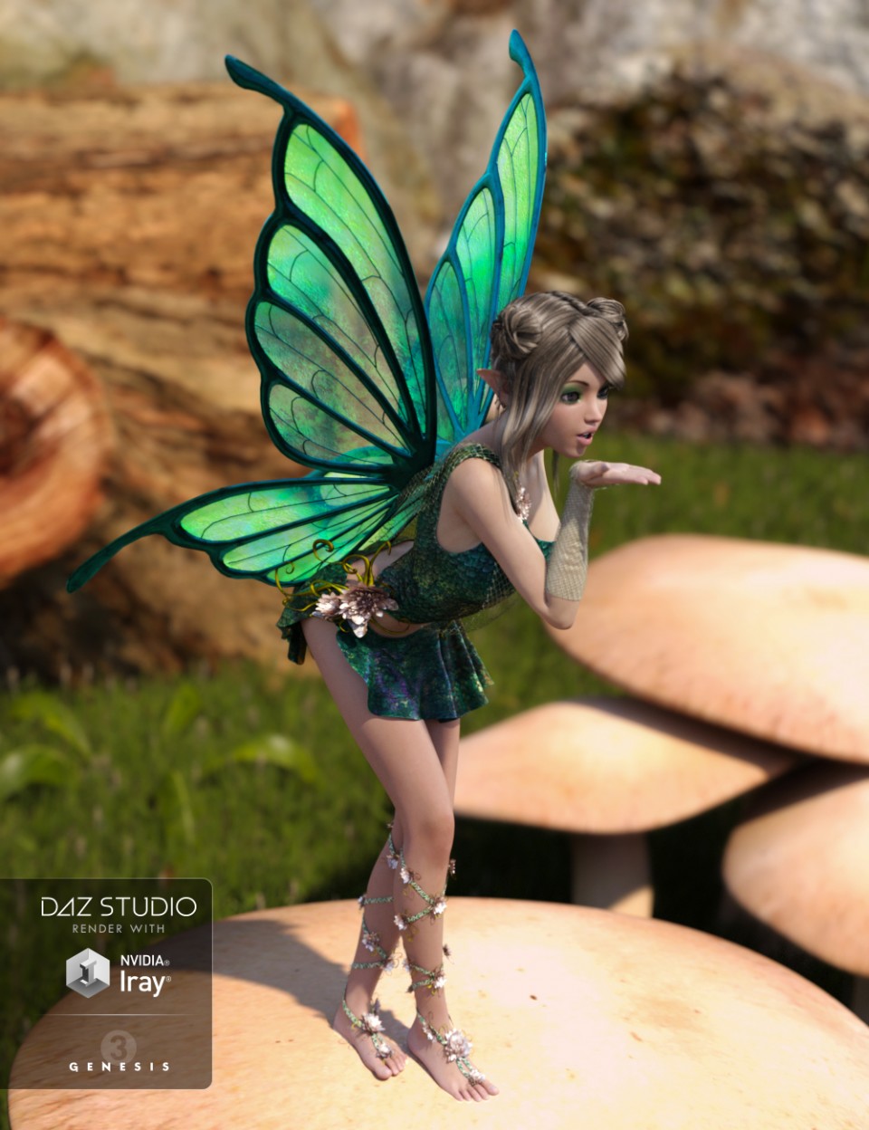 RW Butterfly Wings for Genesis 3 Female(s)_DAZ3DDL