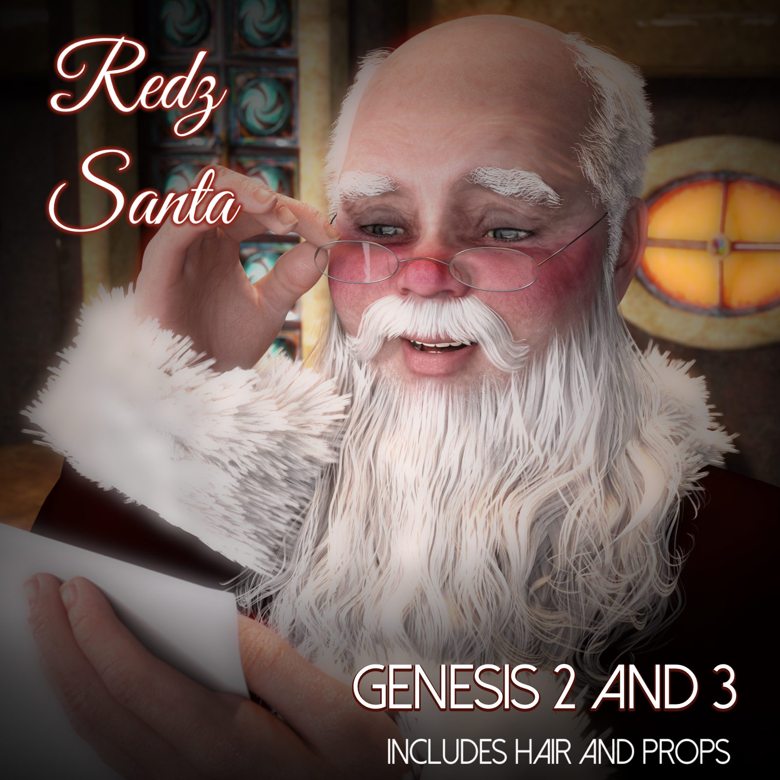 Redz Santa Claus For Genesis 3 and Genesis 2 Male_DAZ3D下载站