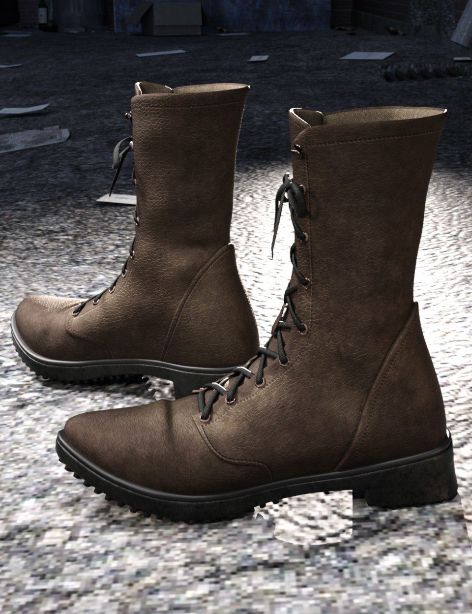 Rocker Boots for Genesis 8 Male(s)_DAZ3D下载站