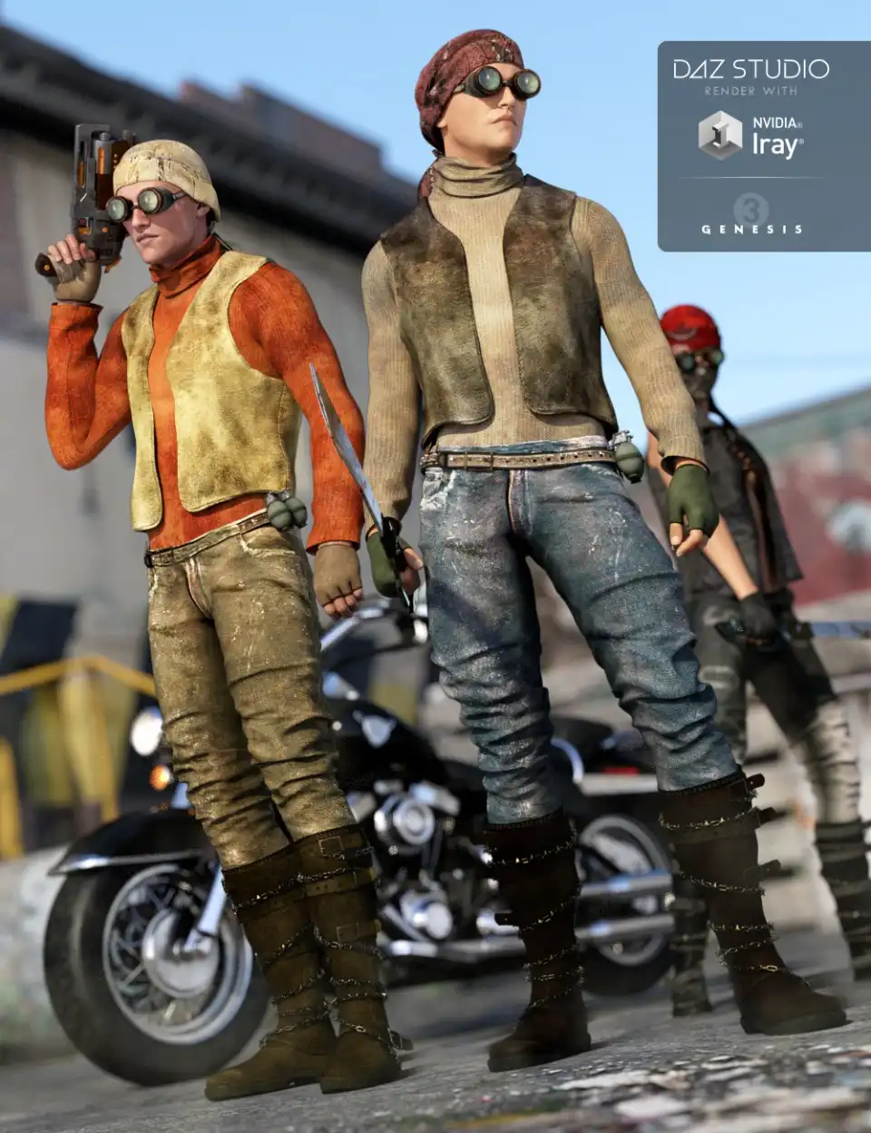 Rough Rider Male Textures_DAZ3D下载站