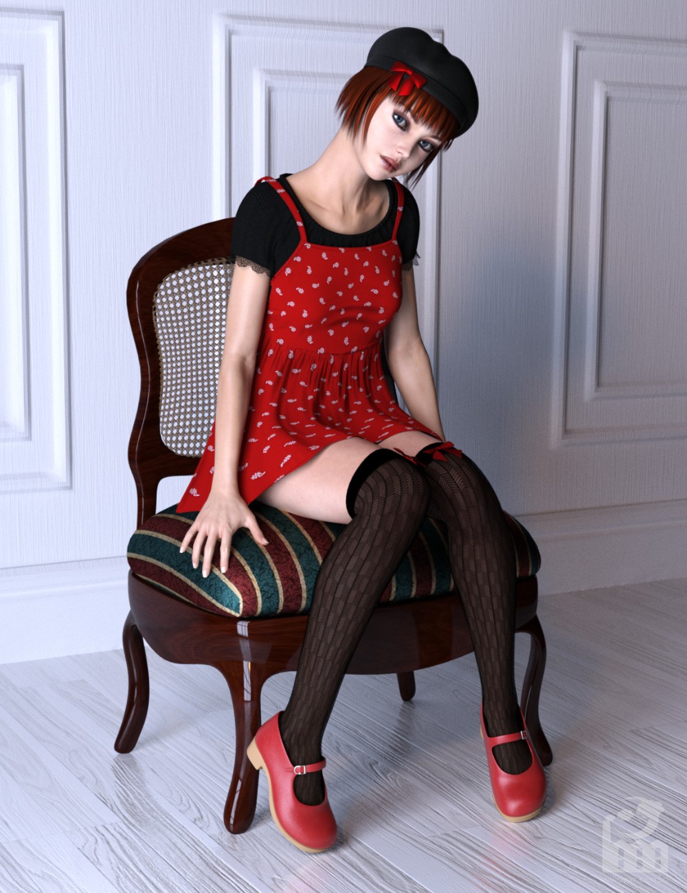 Rule Of Cute Outfit for Genesis 8 and 3 Female(s)_DAZ3D下载站