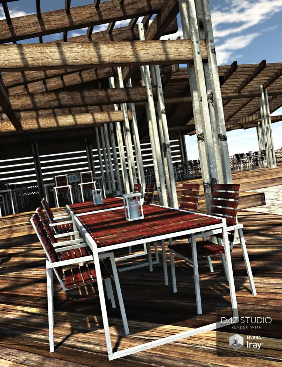 Rustic Gazebo Cafe_DAZ3D下载站