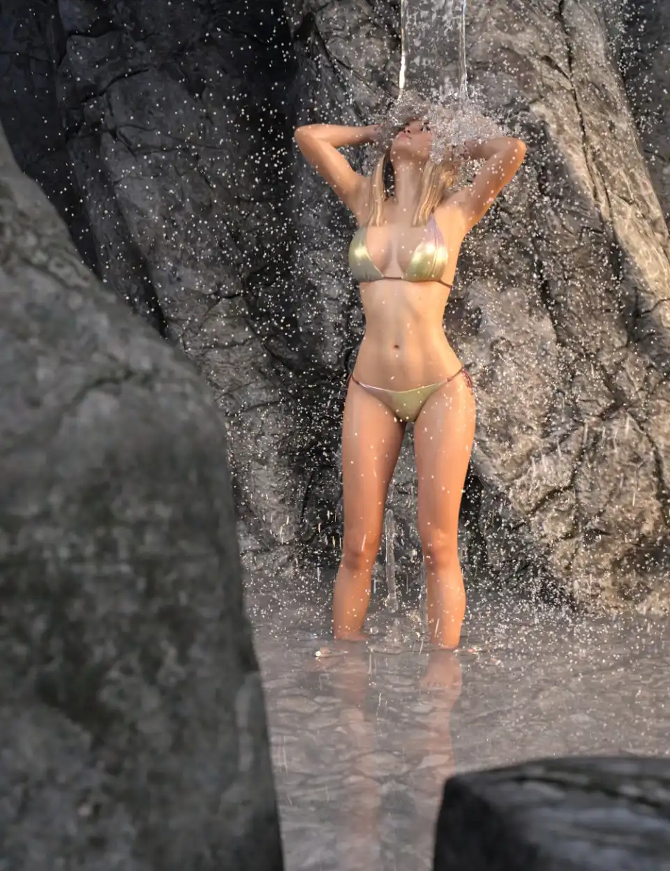 SY Rigged Waterfalls Iray_DAZ3D下载站