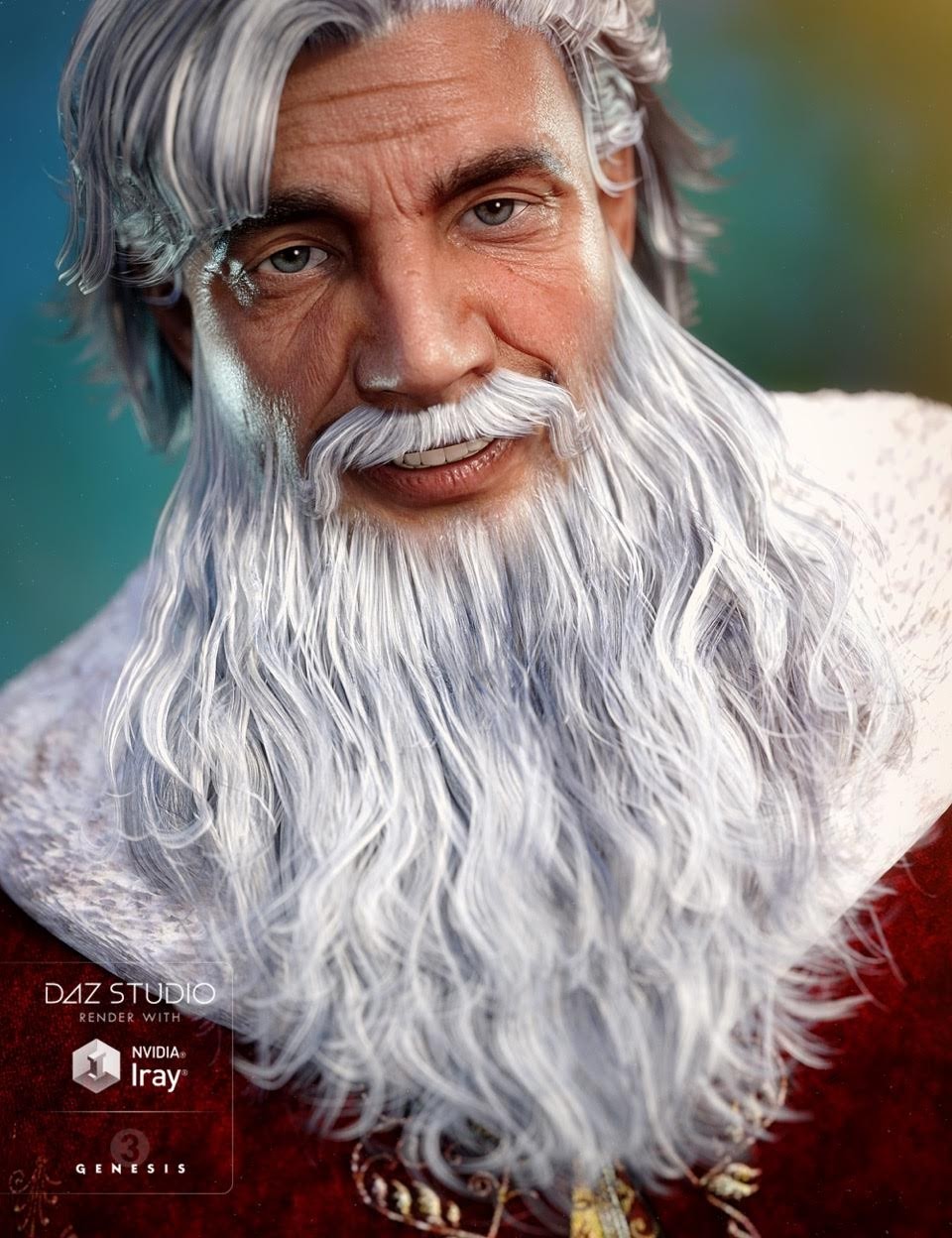 Santa Beard for Genesis 3 Male(s)_DAZ3D下载站