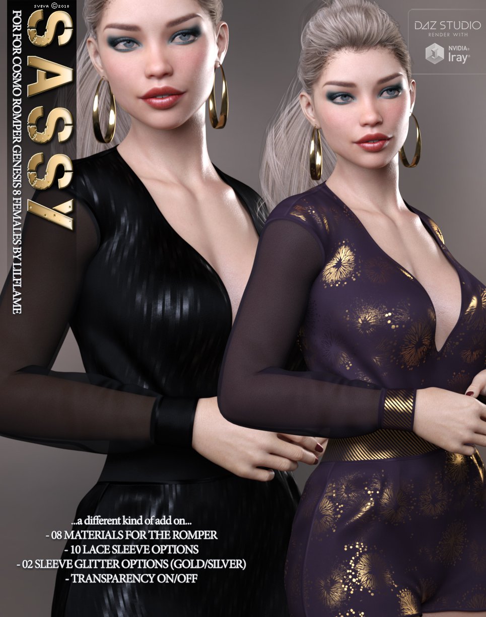 Sassy for Cosmo Romper Genesis 8 Females_DAZ3DDL
