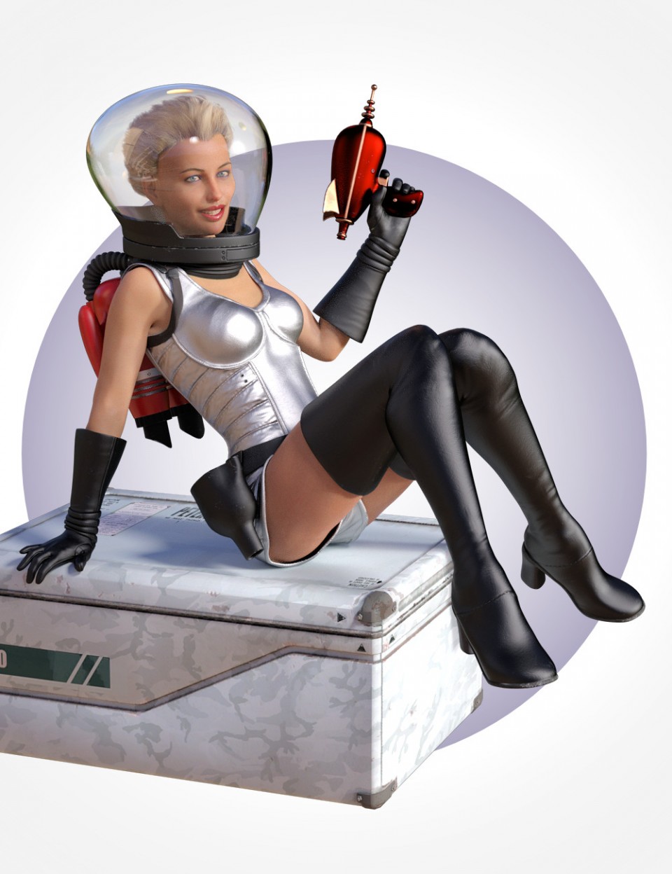 SciFi PinUp Outfit for Genesis 8 Female(s)_DAZ3D下载站