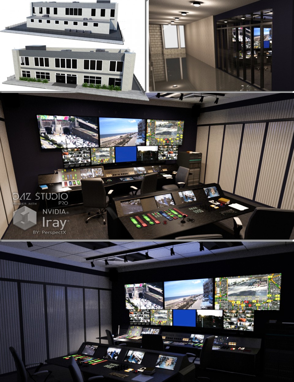 Security Expert Building with Control Room_DAZ3DDL