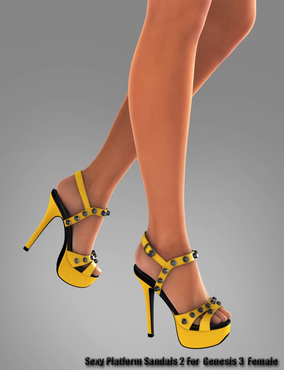Sexy Platform Sandals 2 for Genesis 3 Female(s)_DAZ3D下载站