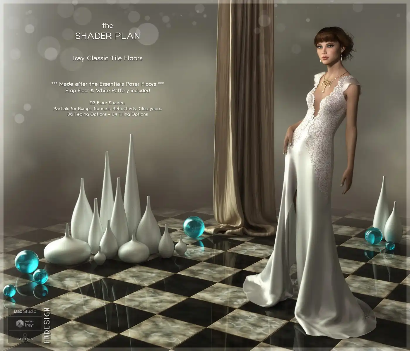 Shader Plan – Iray Classic Tile Floors and Props_DAZ3D下载站