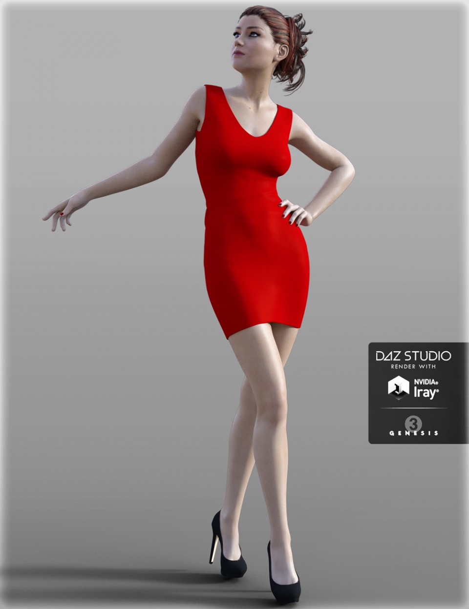 Short Tight Dress for Genesis 3 Female(s)_DAZ3DDL