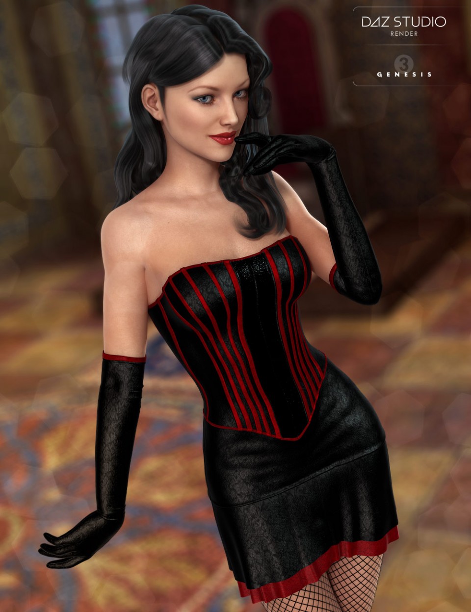 Showgirl Outfit for Genesis 3 Female(s)_DAZ3D下载站