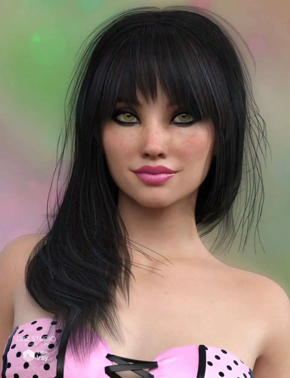 Silvie Hair for Genesis 3 Female(s)_DAZ3D下载站