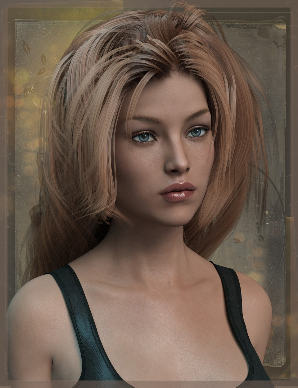 Simple Elegance Hair for Genesis 3 Female(s)_DAZ3D下载站