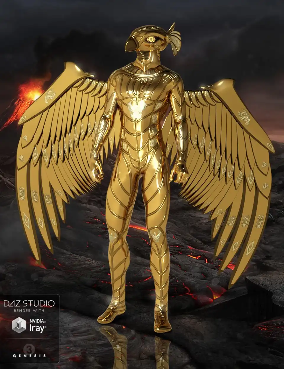 Sky Gods Horus for Genesis 3 Male(s)_DAZ3DDL