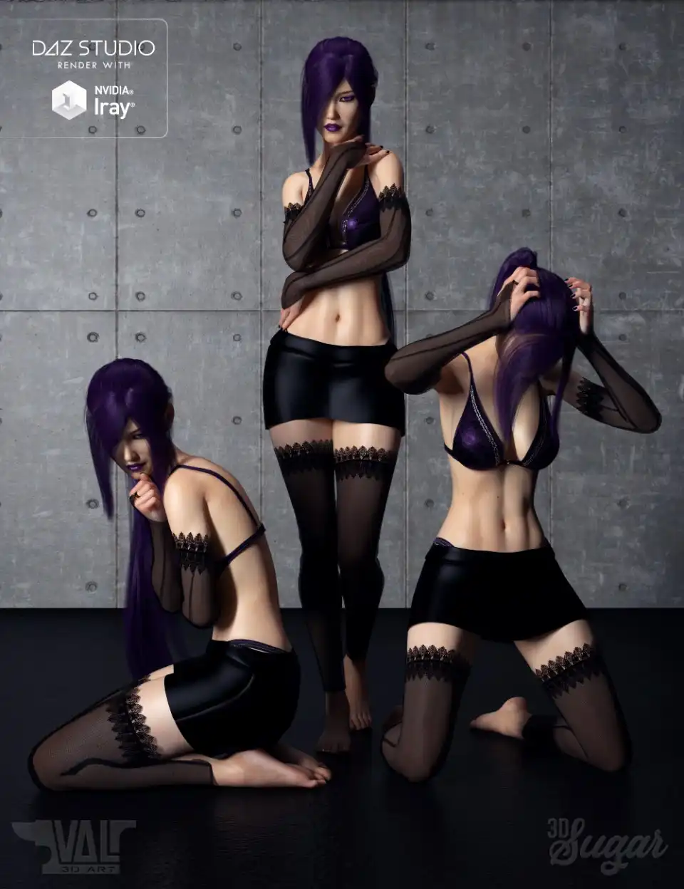 Sorrowed Soul Poses for Genesis 8 Female(s)_DAZ3DDL