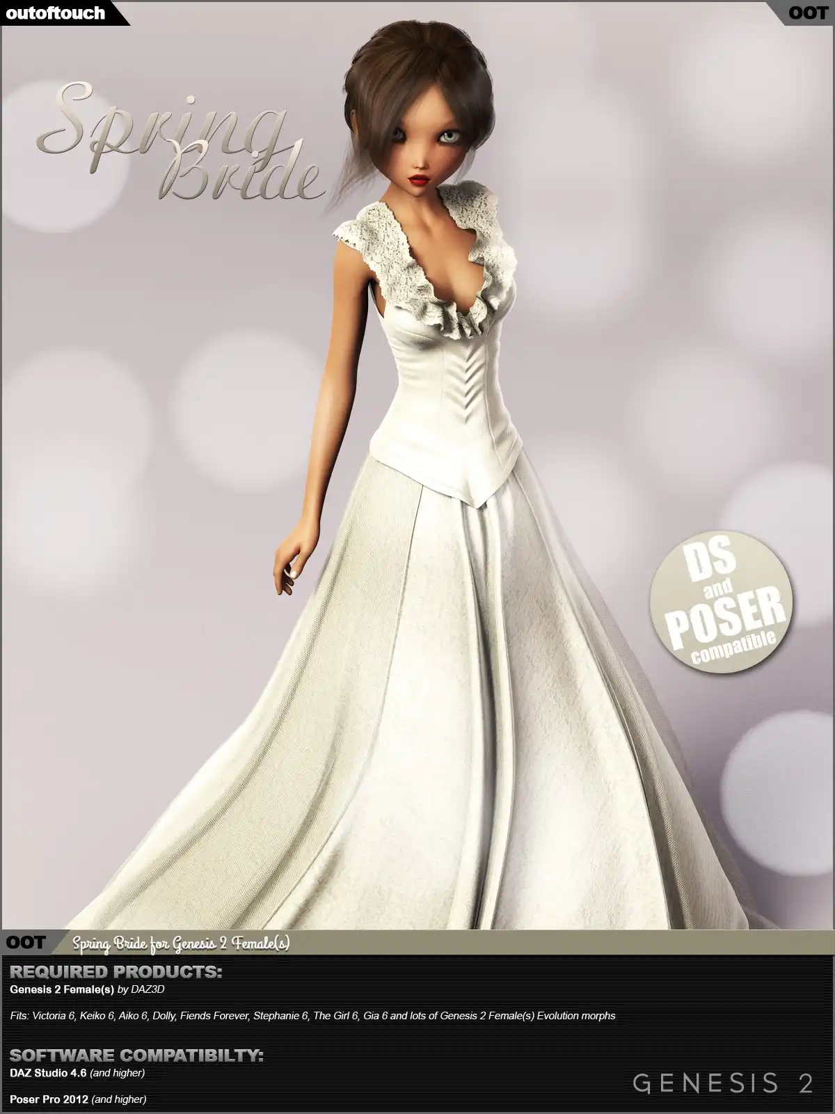 Spring Bride Gown for Genesis 2 Female(s)_DAZ3DDL