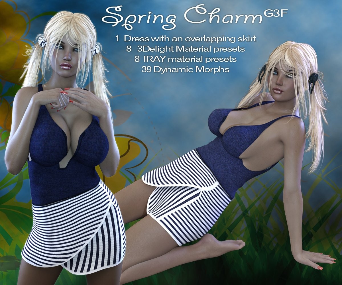 Spring Charm G3F_DAZ3D下载站