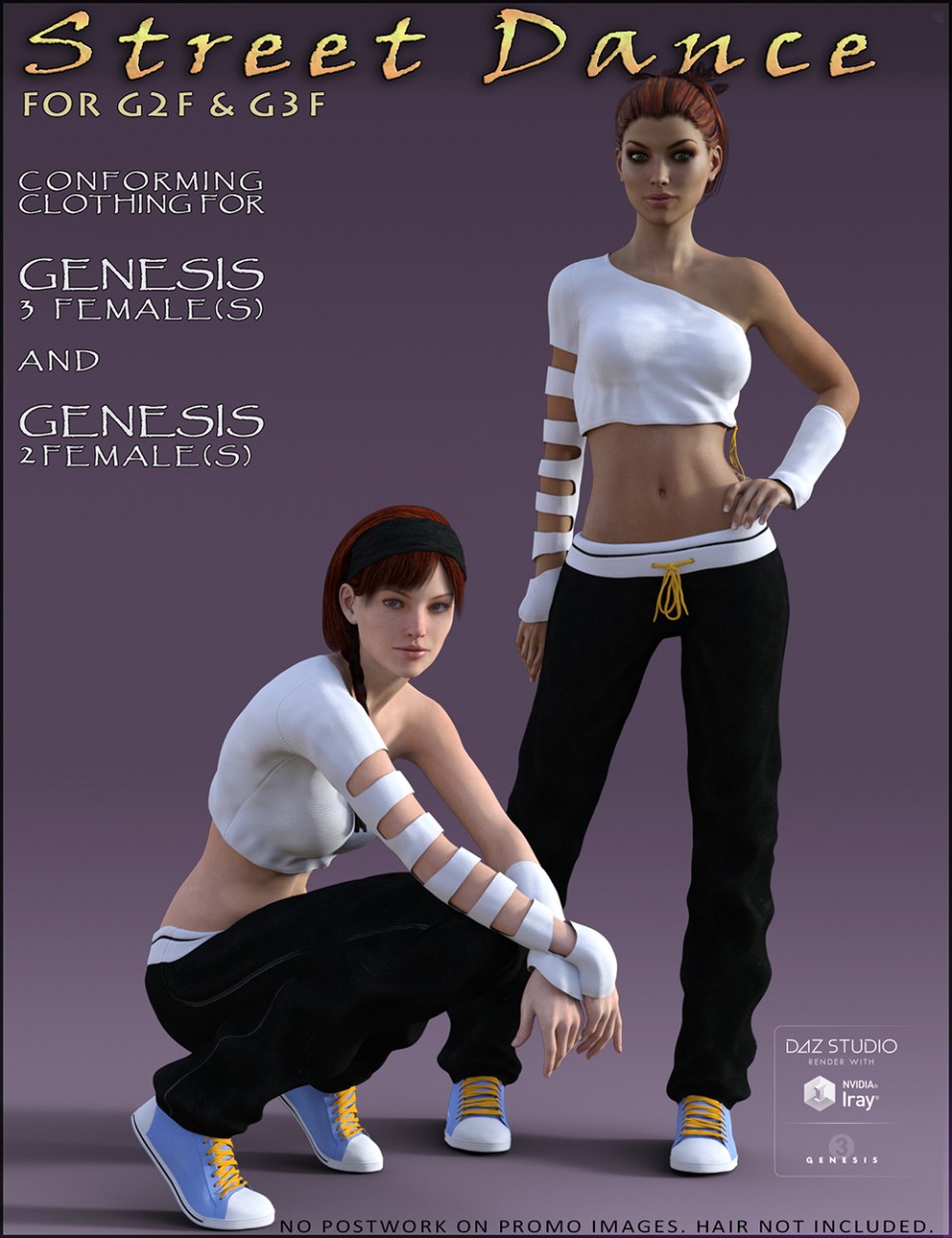 Street Dance + Textures for Genesis 3 Female(s) and Genesis 2 Females(s)_DAZ3D下载站