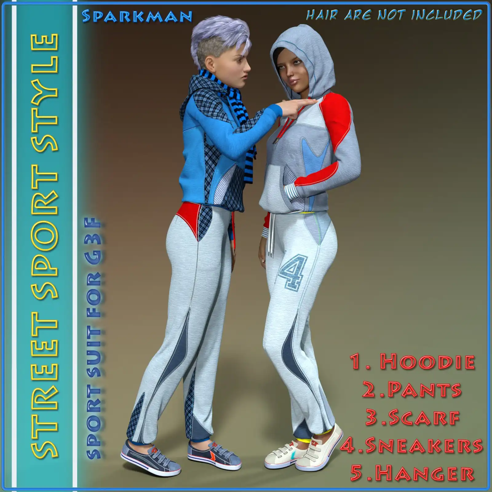 Street Sport Style: Sports Suit for Genesis 3 Female(s)_DAZ3D下载站