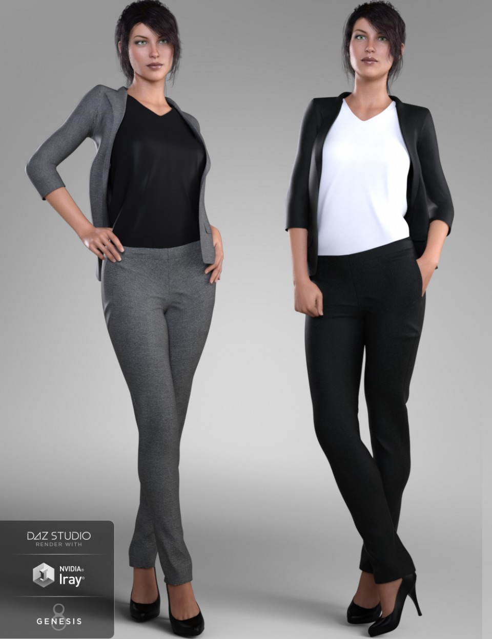 Stylish Workwear for Genesis 8 Female(s)_DAZ3D下载站