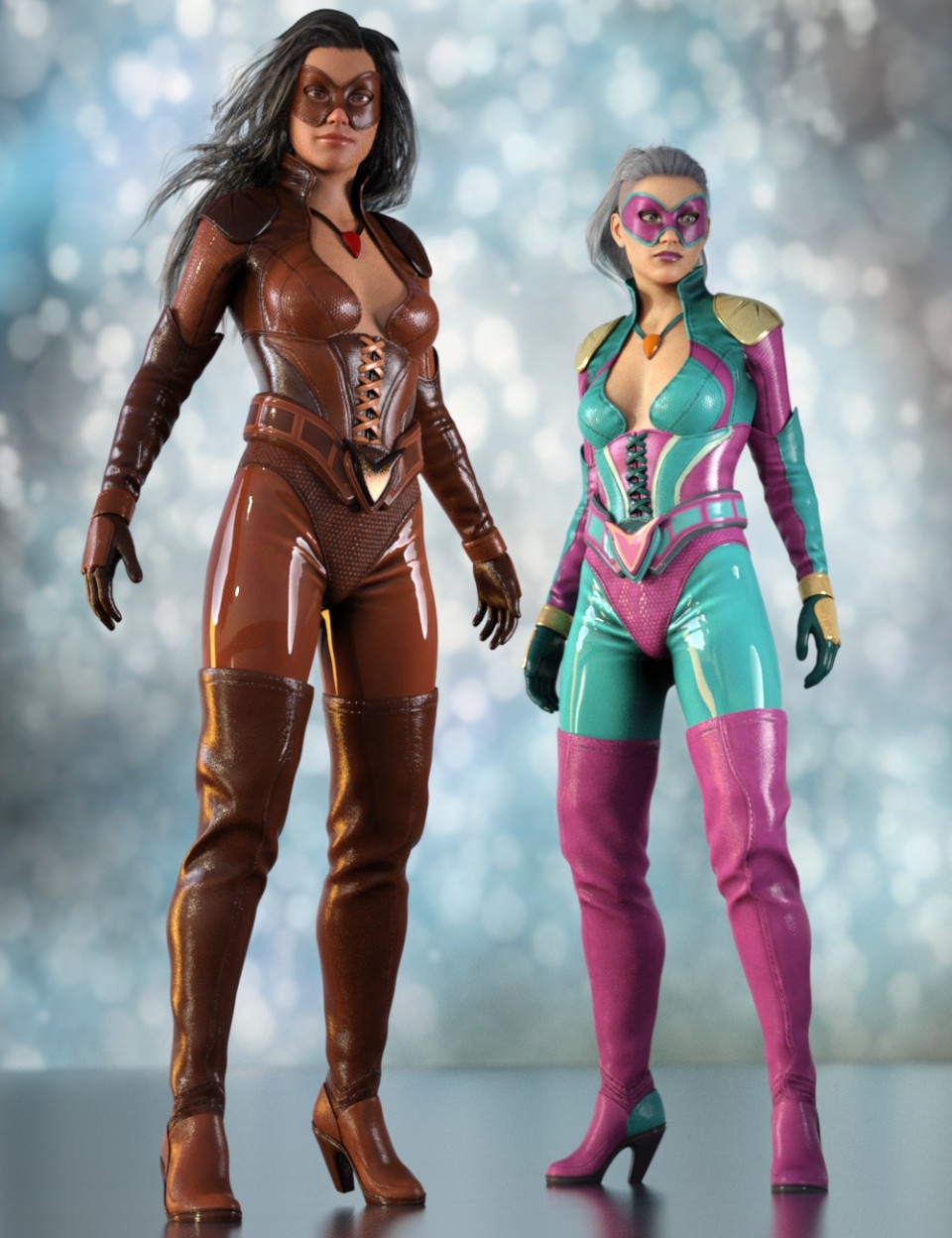 Superhero Sci-fi Suit for Genesis 8 Female(s)_DAZ3D下载站