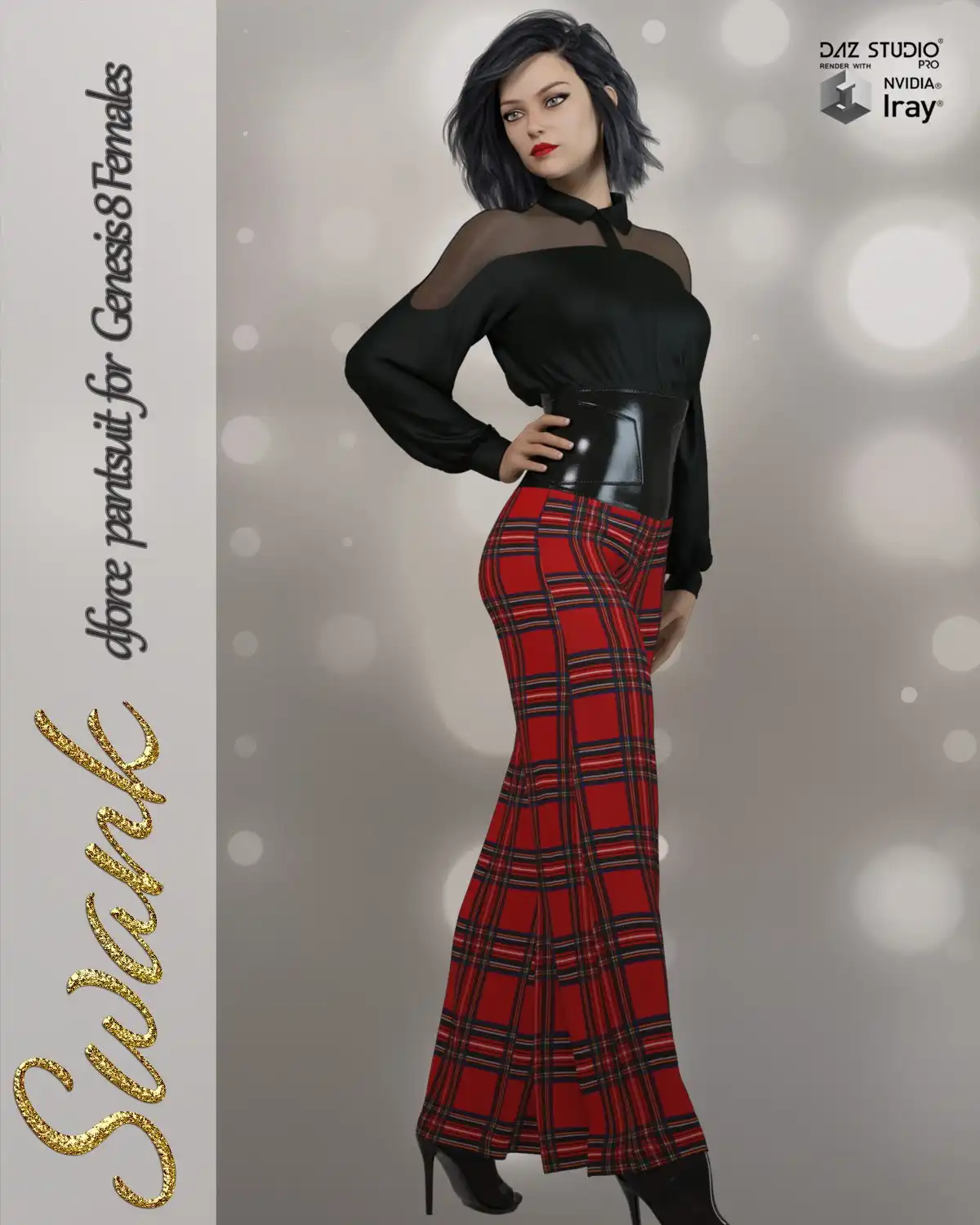 Swank dForce Pantsuit for Genesis 8 Females_DAZ3D下载站