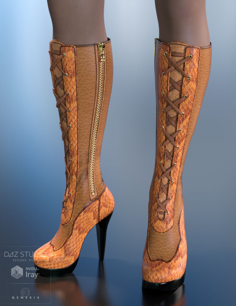 Tessa Boots for Genesis 3 Female(s)_DAZ3D下载站