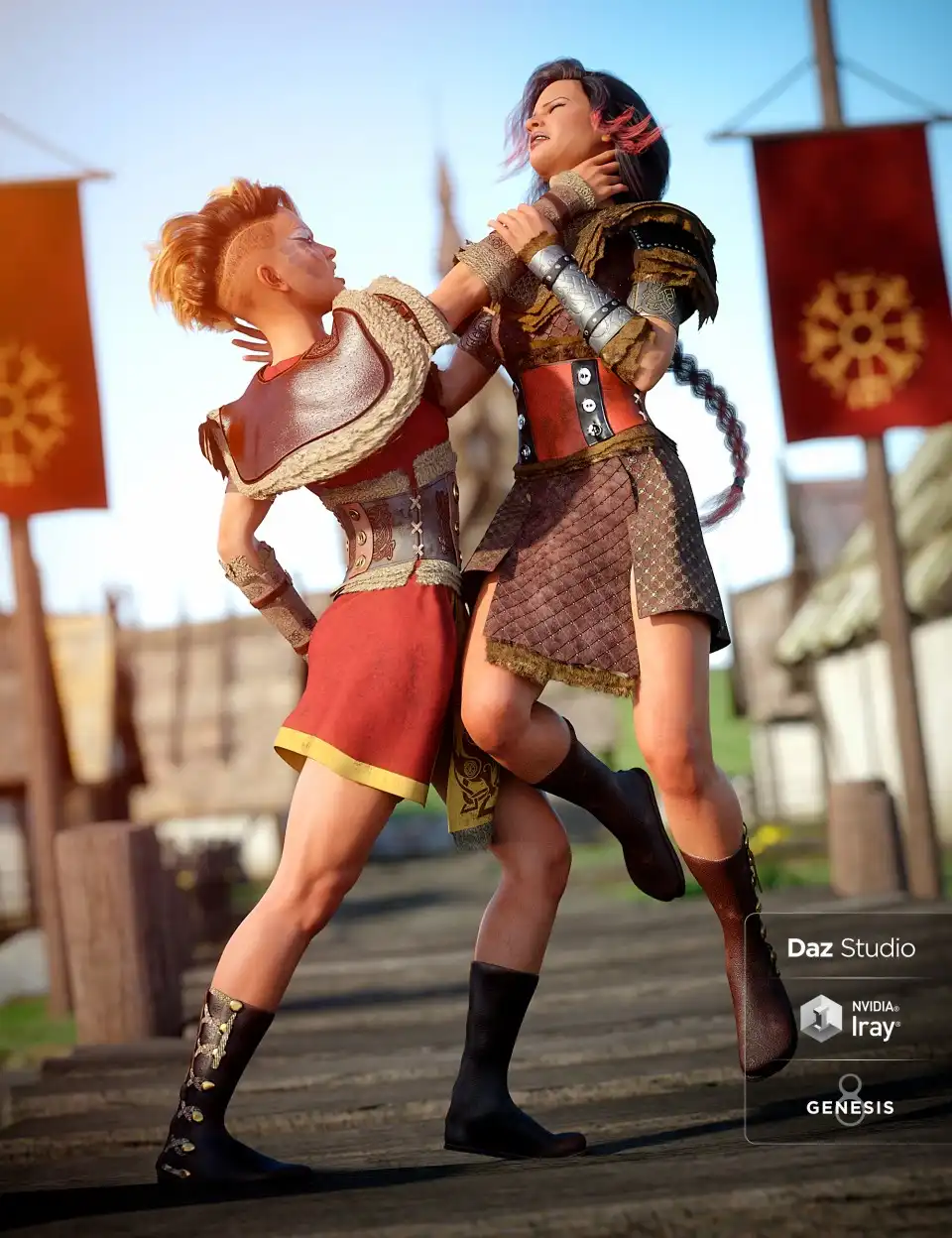 Tribal Warrior Queen Outfit Textures_DAZ3DDL