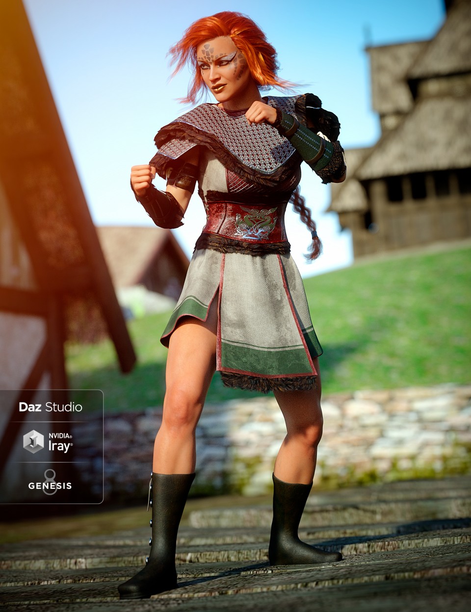 Tribal Warrior Queen Outfit for Genesis 8 Female(s)_DAZ3DDL