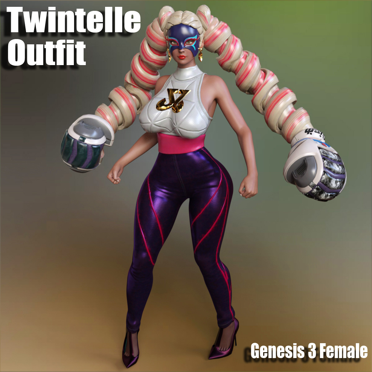 Twintelle Outfit For G3F_DAZ3D下载站
