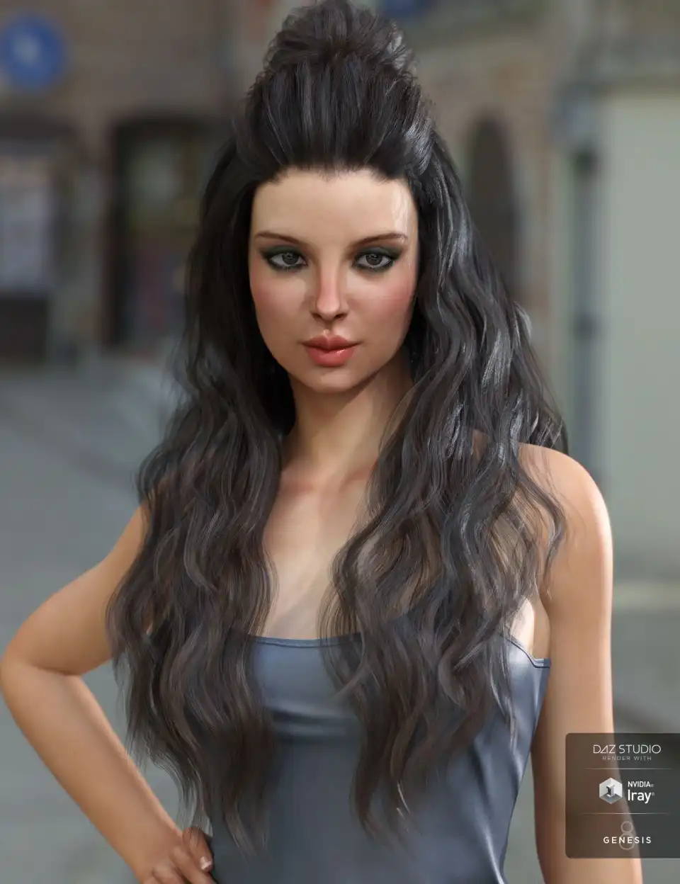 Ulani Hair for Genesis 3 & 8 Female(s)_DAZ3D下载站