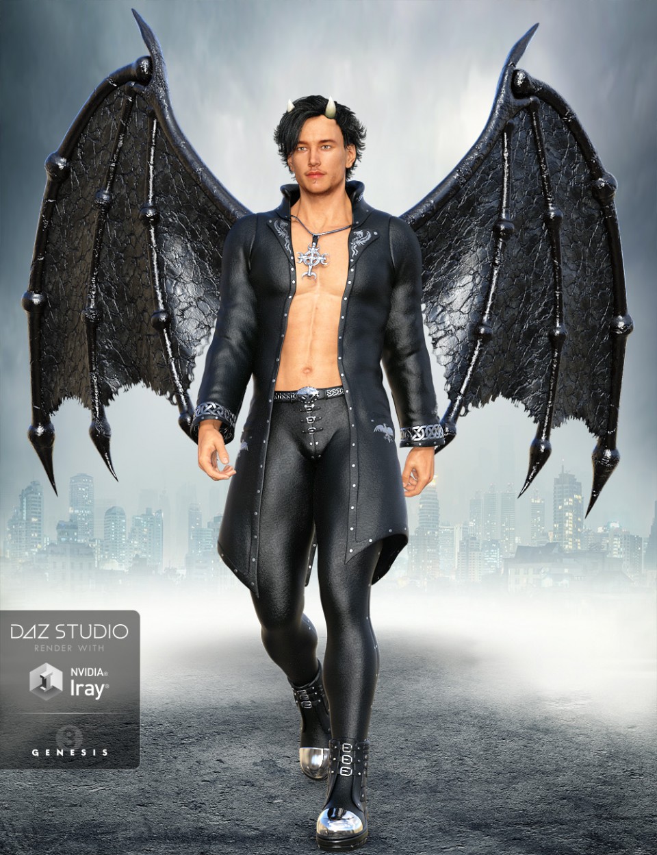 Universal Demon Wings Expansion Pack_DAZ3D下载站