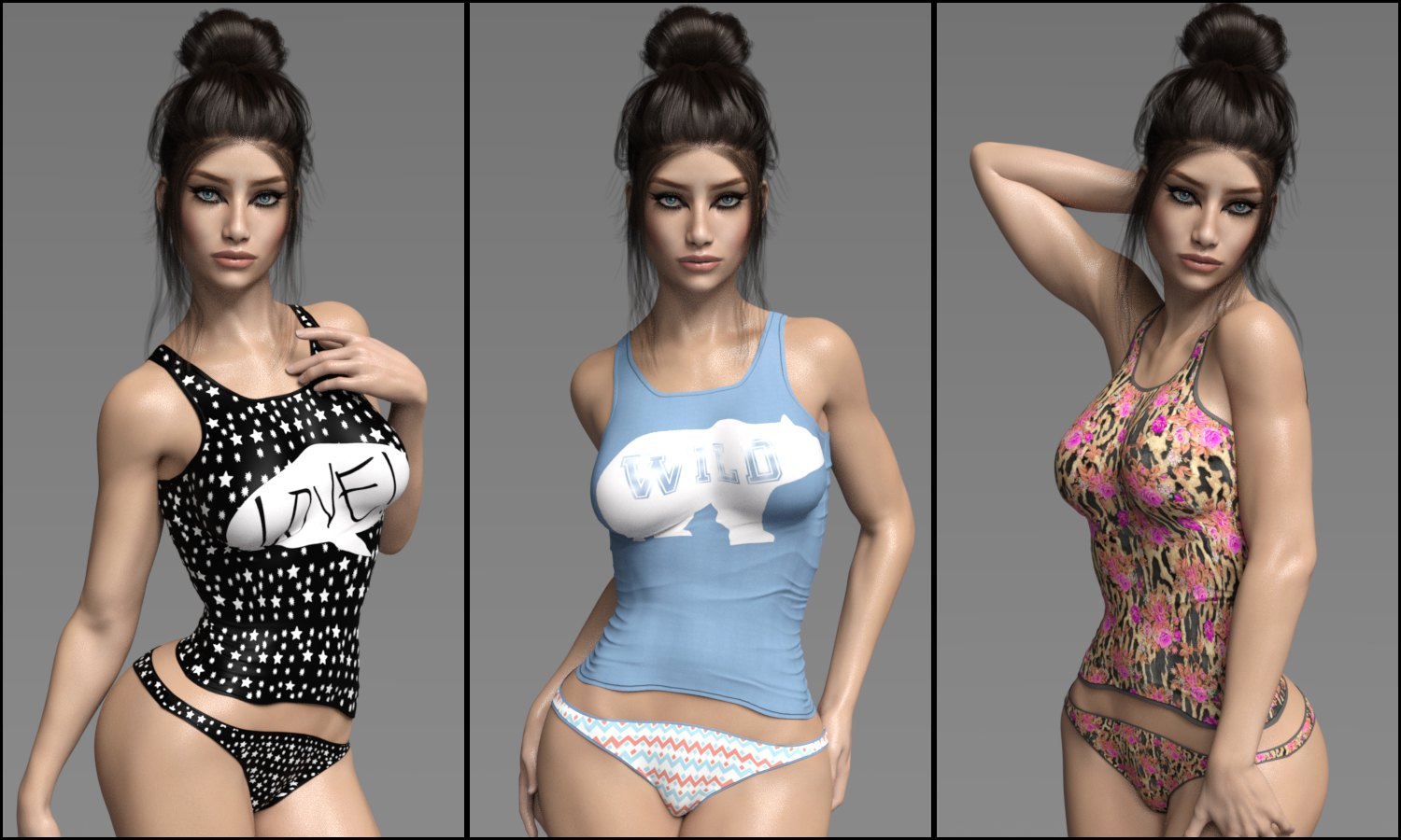 VERSUS – Sexy Underwear for Genesis 3 Females_DAZ3D下载站