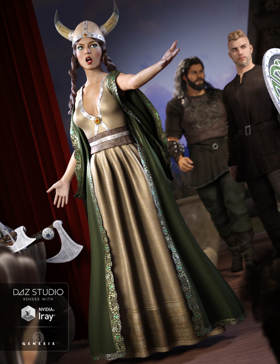 Viking Opera Singer for Genesis 3 Female(s)_DAZ3D下载站