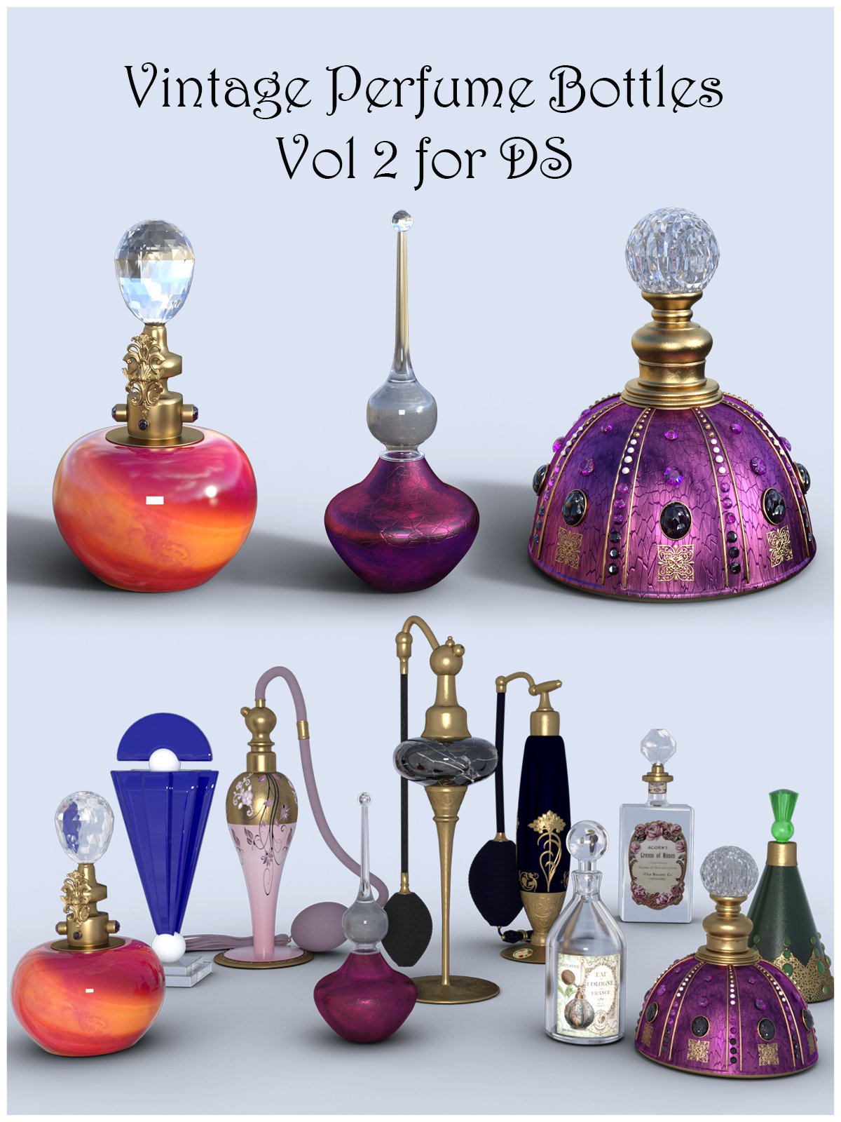 Vintage Perfume Bottles Vol 2 – DS_DAZ3D下载站