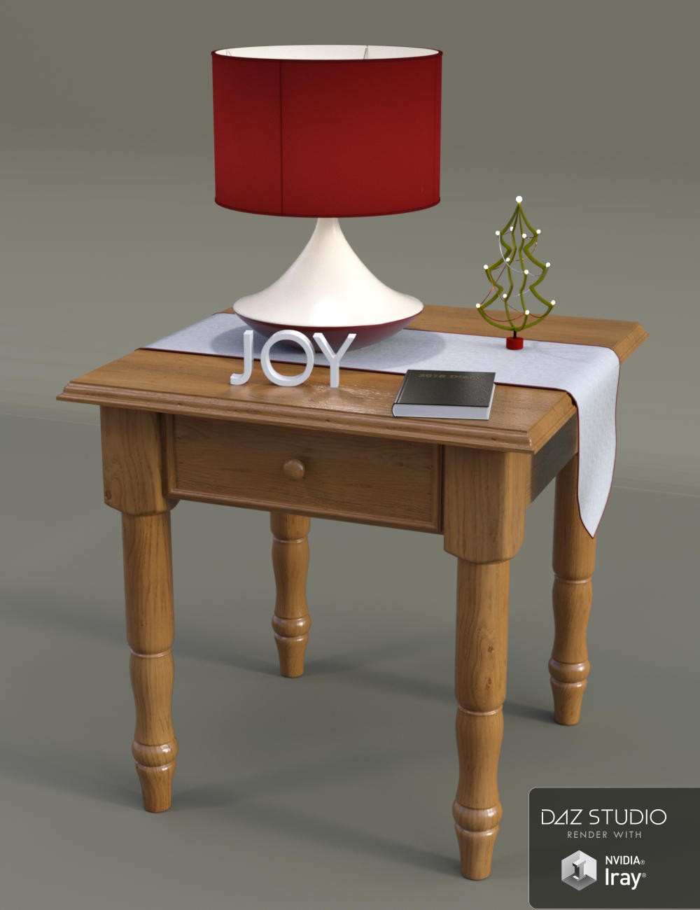 WDJ Christmas End Table_DAZ3DDL