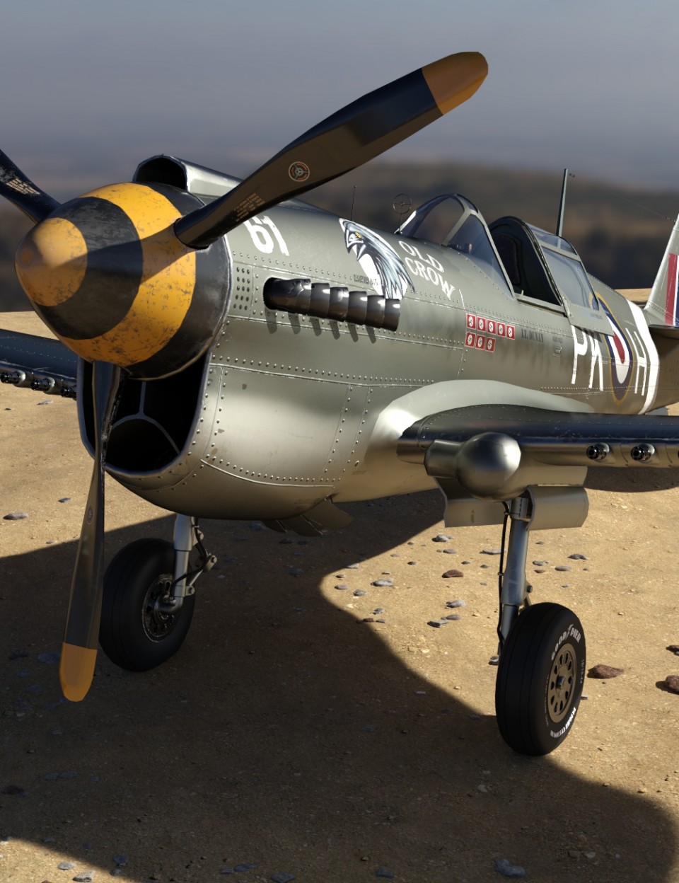 War Hawk Military Aircraft Texture Pack_DAZ3D下载站