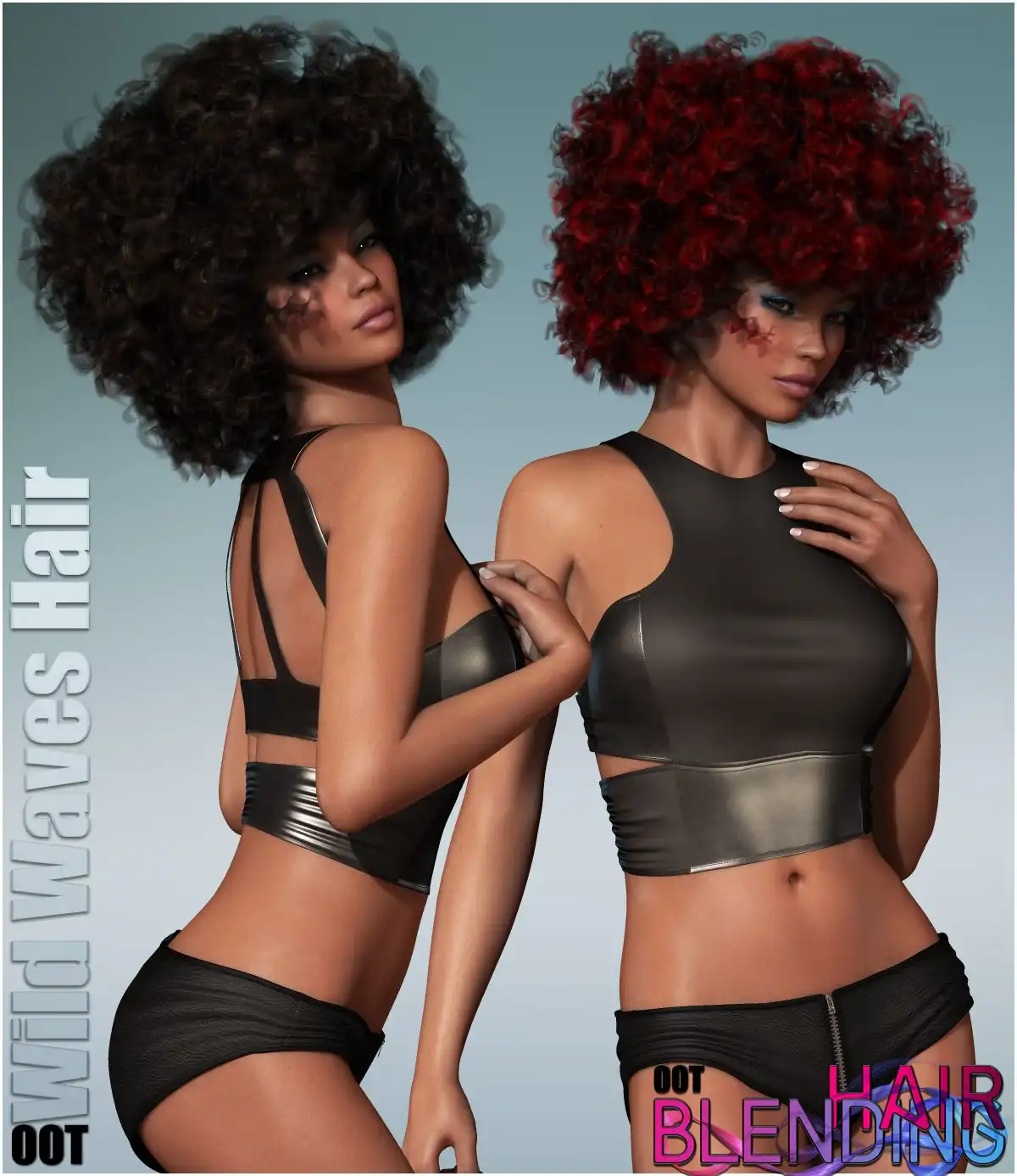 Wild Waves Hair and OOT Hairblending_DAZ3DDL