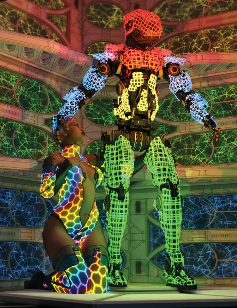 Wireframe and Hologram Shaders for Iray_DAZ3D下载站